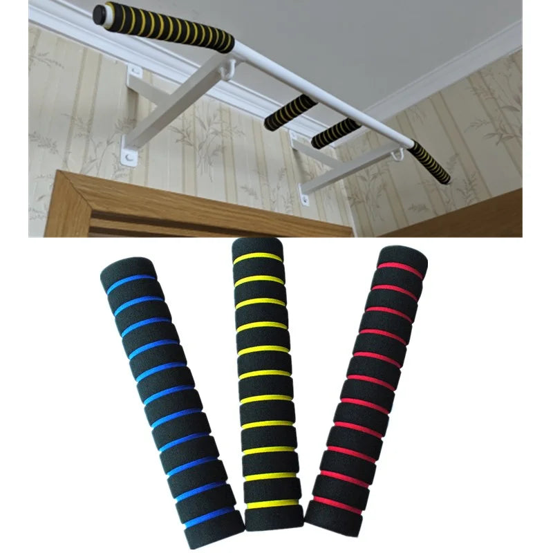 New 1Pair 22cm Long Home Workout Equipment Horizontal Bar Grips Sponge Foam Handle Bar Gym Fitness Pull Up Bar Accessories